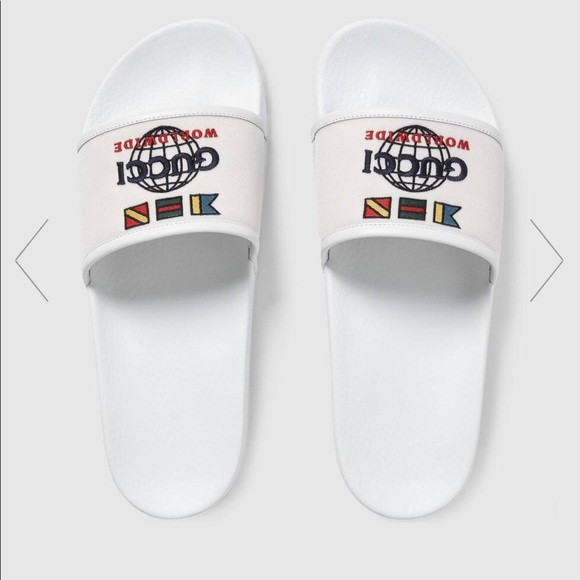 New💕Men’s Gucci world slides - Picture 2 of 7